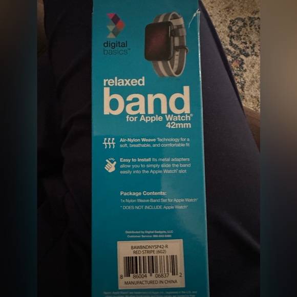 🌦️ FREE w/any bundle purchase!! NIB Apple Watch Nylon Striped band. - Picture 6 of 7
